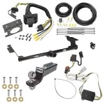Trailer Hitch Tow Package w/ 7-Way RV Wiring For 99-04 Honda Odyssey All Models w/ 2" Drop Mount 2" Ball Class 3 2" Receiver Reese