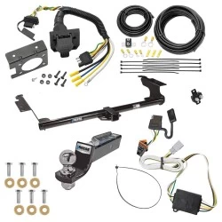 Trailer Hitch Tow Package w/ 7-Way RV Wiring For 99-04 Honda Odyssey All Models w/ 2" Drop Mount 2" Ball Class 3 2" Receiver Reese