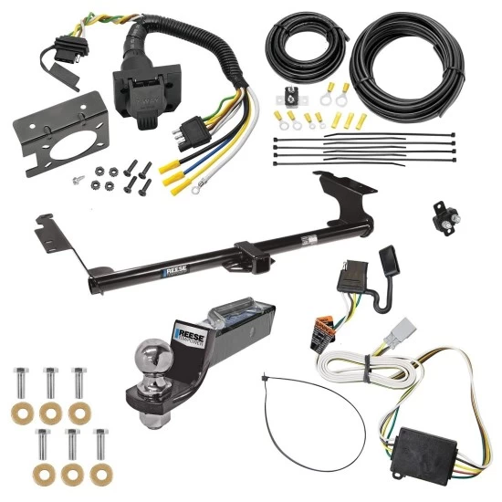 Trailer Hitch Tow Package w/ 7-Way RV Wiring For 99-04 Honda Odyssey All Models w/ 2" Drop Mount 2" Ball Class 3 2" Receiver Reese