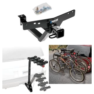 Trailer Hitch w/ 4 Bike Rack For 00-06 BMW X5 All Models Approved for Recreational & Offroad Use Carrier for Adult Woman or Child Bicycles Foldable