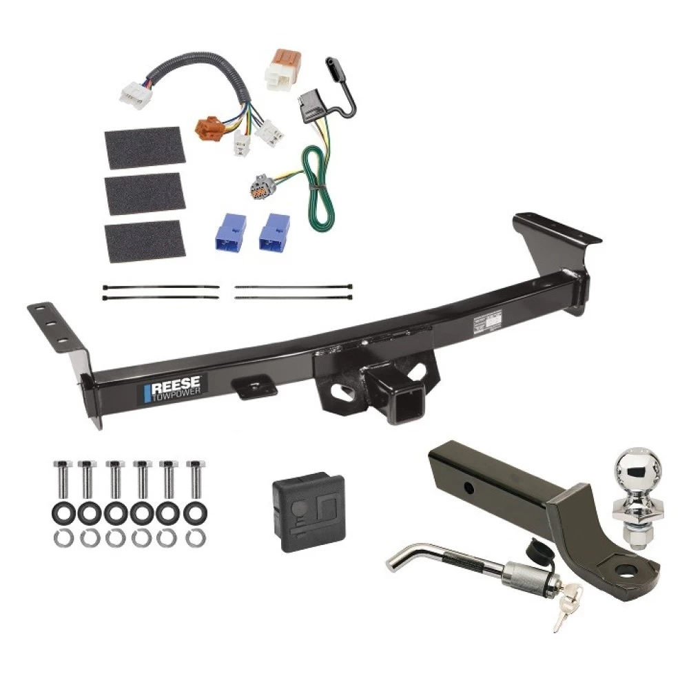 Reese Trailer Tow Hitch For 05-26 Nissan Frontier 09-12 Suzuki Equator Deluxe Package Wiring 2" Ball Mount and Lock