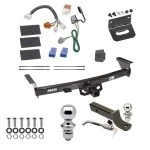Ultimate Tow Package For 05-26 Nissan Frontier 09-12 Suzuki Equator Trailer Hitch w/ Wiring 2" Drop Mount Dual 2" and 1-7/8" Ball Lock Bracket Cover 2" Receiver Reese