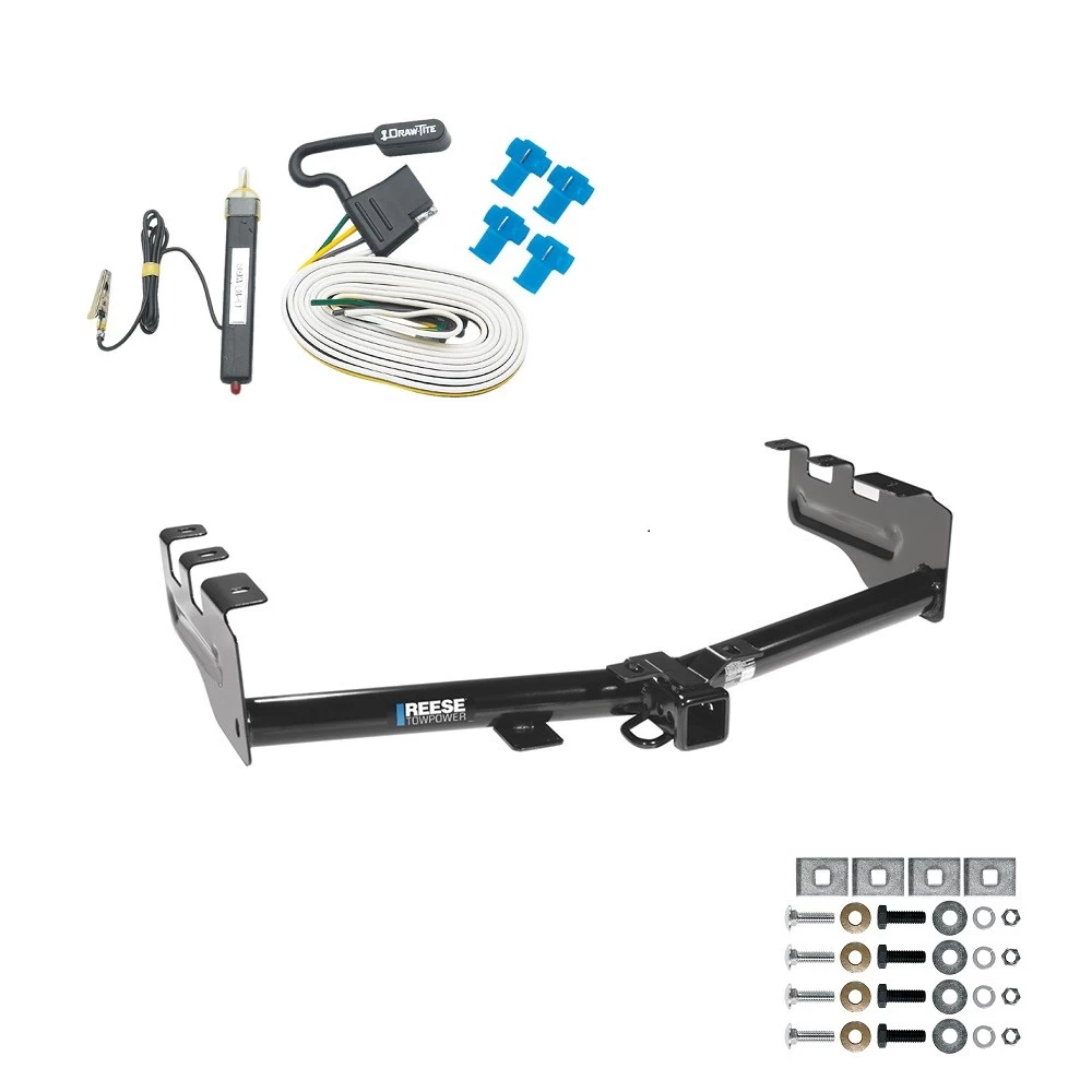 Trailer Hitch w/ Wiring For 99-13 Chevy Silverado GMC Sierra 1500 HD 99-04 2500 LD (07-07 Classic) Standard or Step Bumper Class 4 2" Tow Receiver Reese Tekonsha