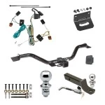 Ultimate Tow Package For 07-12 GMC Acadia All Models Trailer Hitch w/ Wiring 2" Drop Mount Dual 2" and 1-7/8" Ball Lock Bracket Cover 2" Receiver Reese