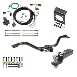 Trailer Hitch Tow Package w/ 7-Way RV Wiring For 08-12 Buick Enclave 09-12 Chevrolet Traverse w/ 2" Drop Mount 2" Ball Class 3 2" Receiver All Models Reese