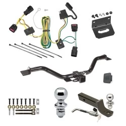 Ultimate Tow Package For 08-12 Buick Enclave 09-12 Chevrolet Traverse Trailer Hitch w/ Wiring 2" Drop Mount Dual 2" and 1-7/8" Ball Lock Bracket Cover 2" Receiver Reese