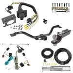 Trailer Hitch Tow Package w/ 7-Way RV Wiring For 07-12 GMC Acadia All Models w/ 2" Drop Mount 2" Ball Class 3 2" Receiver Reese
