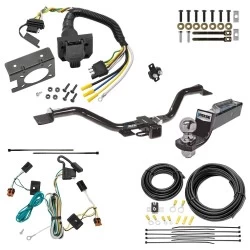Trailer Hitch Tow Package w/ 7-Way RV Wiring For 07-12 GMC Acadia All Models w/ 2" Drop Mount 2" Ball Class 3 2" Receiver Reese