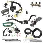 Trailer Hitch Tow Package w/ 7-Way RV Wiring For 13-17 GMC Acadia Limited Buick Enclave Chevy Traverse w/ 2" Drop Mount 2" Ball Class 3 2" Receiver Reese