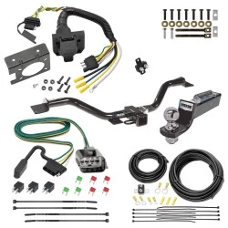 Trailer Hitch Tow Package w/ 7-Way RV Wiring For 13-17 GMC Acadia Limited Buick Enclave Chevy Traverse w/ 2" Drop Mount 2" Ball Class 3 2" Receiver Reese