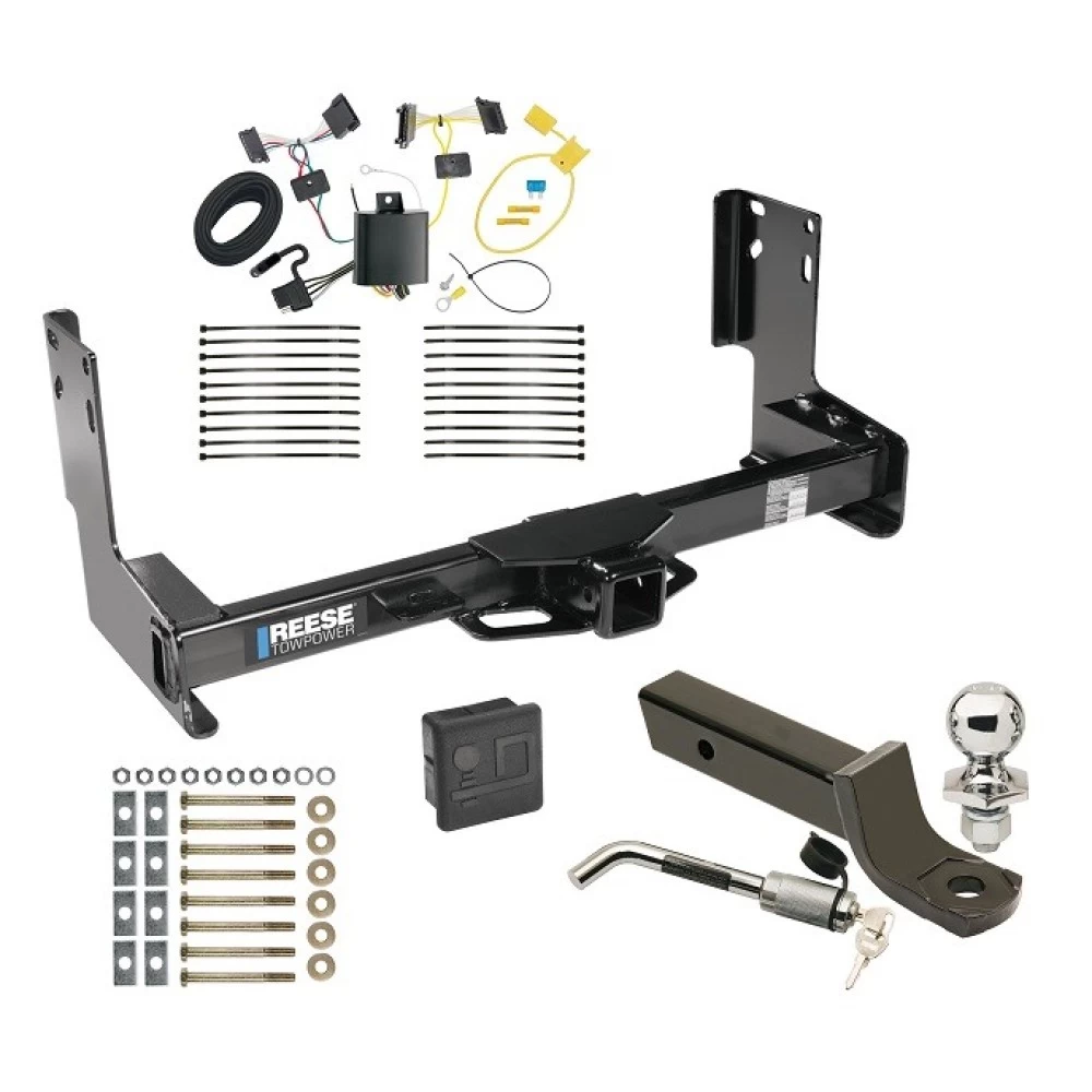 Reese Trailer Tow Hitch For 14-25 Freightliner Mercedes-Benz Sprinter 1500 2500 3500 w/o Factory Step Bumper Deluxe Package Wiring 2" Ball Mount and Lock