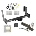 Reese Trailer Tow Hitch For 14-25 Freightliner Mercedes-Benz Sprinter 1500 2500 3500 w/o Factory Step Bumper Deluxe Package Wiring 2" Ball Mount and Lock