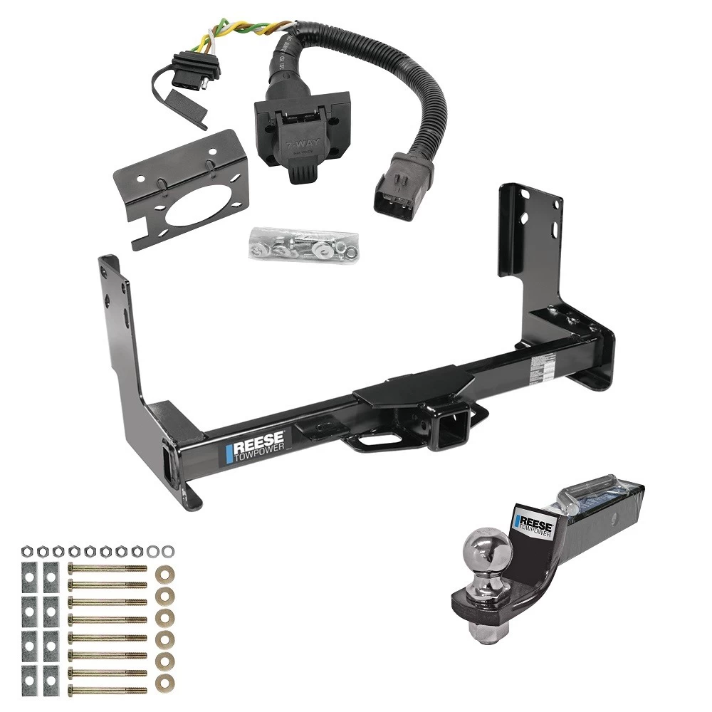 Custom Fit Trailer HitchTow Harness Wiring Package (7-Way) 2" Drop Ball-Mount w/ Pin/Clip 2" Chrome Ball 7-Way Mounting Bracket Installation Hardware Installation Instructions 44576 20135 21536 Reese Trailer Hitch Tow Package 7-Way RV Wiring 07- Trailer Hitch Tow Package w/ 7-Way RV Wiring For 07-13 Freightliner Dodge Sprinter 2500 3500 w/ 2" Drop Mount 2" Ball Class 4 2" Receiver w/Factory 7-Way Reese