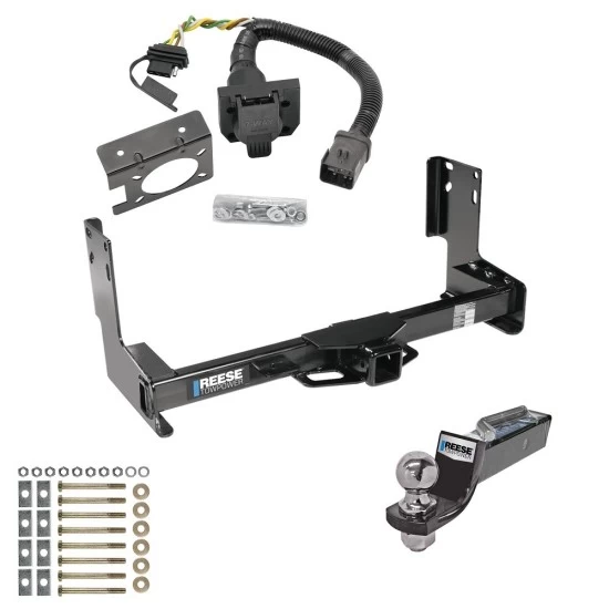Custom Fit Trailer HitchTow Harness Wiring Package (7-Way) 2" Drop Ball-Mount w/ Pin/Clip 2" Chrome Ball 7-Way Mounting Bracket Installation Hardware Installation Instructions 44576 20135 21536 Reese Trailer Hitch Tow Package 7-Way RV Wiring 07- Trailer Hitch Tow Package w/ 7-Way RV Wiring For 07-13 Freightliner Dodge Sprinter 2500 3500 w/ 2" Drop Mount 2" Ball Class 4 2" Receiver w/Factory 7-Way Reese