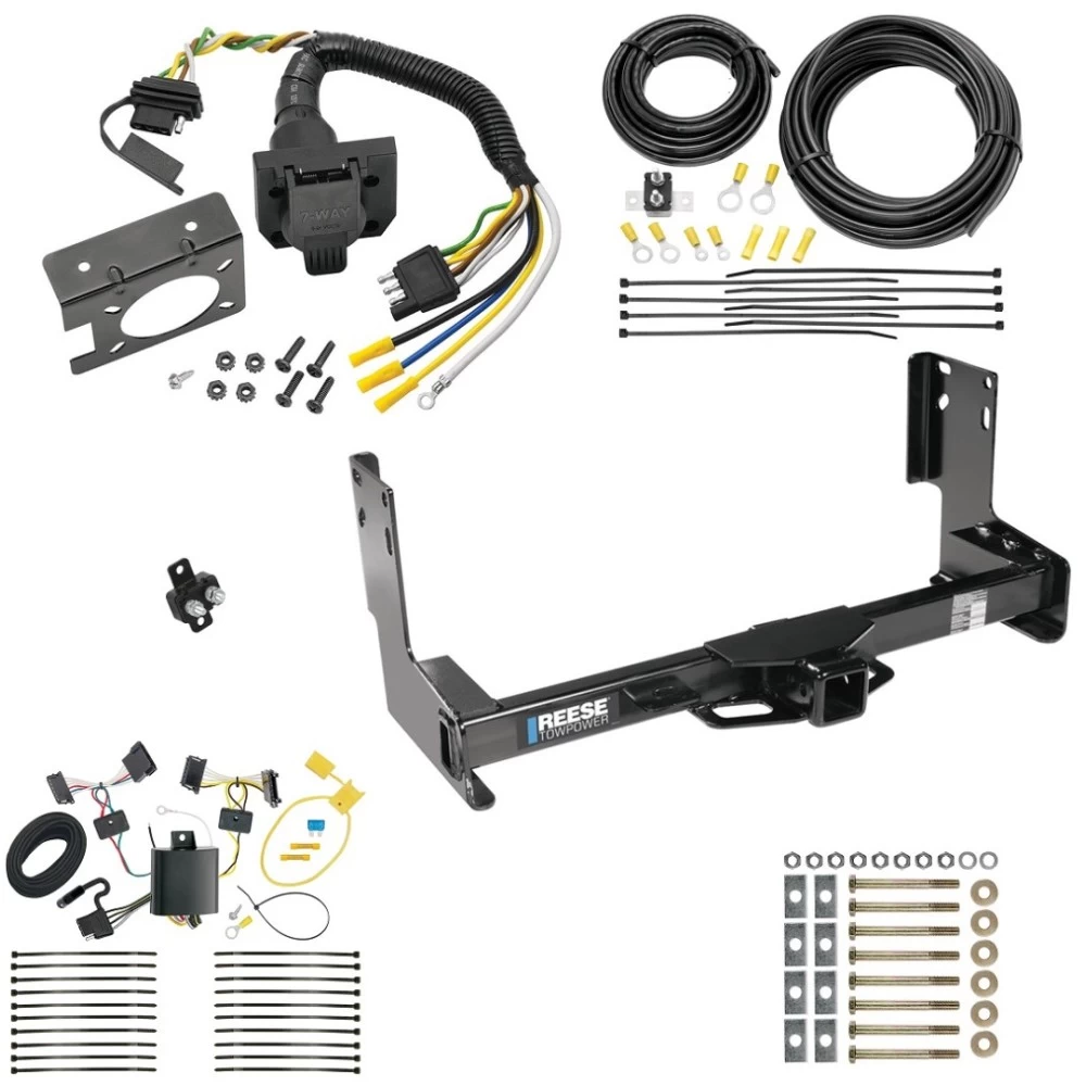 Custom Fit Trailer Hitch Wiring Harness (Plug & Play) Trailer Connector Adapter Brake Control Wiring Kit Circuit Breaker Installation Hardware Installation Instructions 44576 85343 20506 7012a 118650 Reese Trailer Hitch 7-Way RV Wiring 07-13 Mercedes Trailer Hitch w/ 7-Way RV Wiring For 07-13 Mercedes-Benz Sprinter 2500 3500 Class 4 2" Receiver Reese