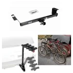 Trailer Hitch w/ 4 Bike Rack For 08-20 Dodge Grand Caravan 08-16 Chrysler Town and Country 2021 Grand Caravan 12-15 Ram C/V 09-14 VW Routan Approved for Recreational & Offroad Use Carrier for Adult Woman or Child Bicycles Foldable