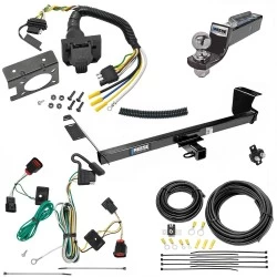Trailer Hitch Tow Package w/ 7-Way RV Wiring For 09-12 Volkswagen Routan All Models w/ 2" Drop Mount 2" Ball Class 3 2" Receiver Reese