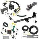 Trailer Hitch Tow Package w/ 7-Way RV Wiring For 08-10 Chrysler Town and Country Dodge Grand Caravan w/ 2" Drop Mount 2" Ball Class 3 2" Receiver Reese