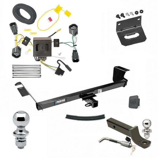 Ultimate Tow Package For 11-16 Chrysler Town and Country 21-21 Grand Caravan 11-20 Dodge Grand Caravan 12-15 RAM C/V Trailer Hitch w/ Wiring 2" Drop Mount Dual 2" and 1-7/8" Ball Lock Bracket Cover 2" Receiver Reese