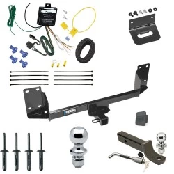 Ultimate Tow Package For 07-14 BMW X5 All Models Trailer Hitch w/ Wiring 2" Drop Mount Dual 2" and 1-7/8" Ball Lock Bracket Cover 2" Receiver Reese