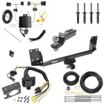 Trailer Hitch Tow Package w/ 7-Way RV Wiring For 15-18 BMW X5 All Models w/ 2" Drop Mount 2" Ball Class 4 2" Receiver Reese
