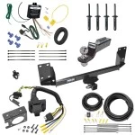 Trailer Hitch Tow Package w/ 7-Way RV Wiring For 07-14 BMW X5 All Models w/ 2" Drop Mount 2" Ball Class 4 2" Receiver Reese