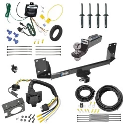 Trailer Hitch Tow Package w/ 7-Way RV Wiring For 07-14 BMW X5 All Models w/ 2" Drop Mount 2" Ball Class 4 2" Receiver Reese
