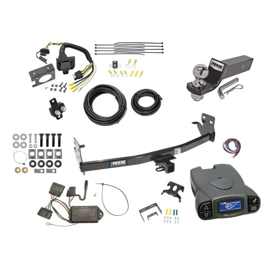 Trailer Hitch Tow Package Prodigy P3 Brake Control For 04-12 Chevrolet Colorado GMC Canyon 06-08 Isuzu I-Series Pickup w/ 7-Way RV Wiring 2" Drop Mount 2" Ball Class 4 2" Receiver Reese Tekonsha