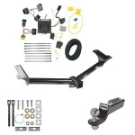 Tow Package For 11-20 Dodge Journey w/ LED Taillights Trailer Hitch w/ Wiring 2" Drop Mount 2" Ball 2" Receiver Reese