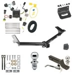 Ultimate Tow Package For 11-20 Dodge Journey w/ LED Taillights Trailer Hitch w/ Wiring 2" Drop Mount Dual 2" and 1-7/8" Ball Lock Bracket Cover 2" Receiver Reese