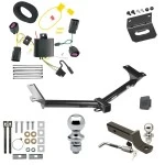 Ultimate Tow Package For 11-20 Dodge Journey w/o LED Taillights Trailer Hitch w/ Wiring 2" Drop Mount Dual 2" and 1-7/8" Ball Lock Bracket Cover 2" Receiver Reese