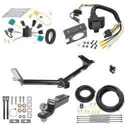 Trailer Hitch Tow Package w/ 7-Way RV Wiring For 09-09 Dodge Journey All Models w/ 2" Drop Mount 2" Ball Class 3 2" Receiver Reese