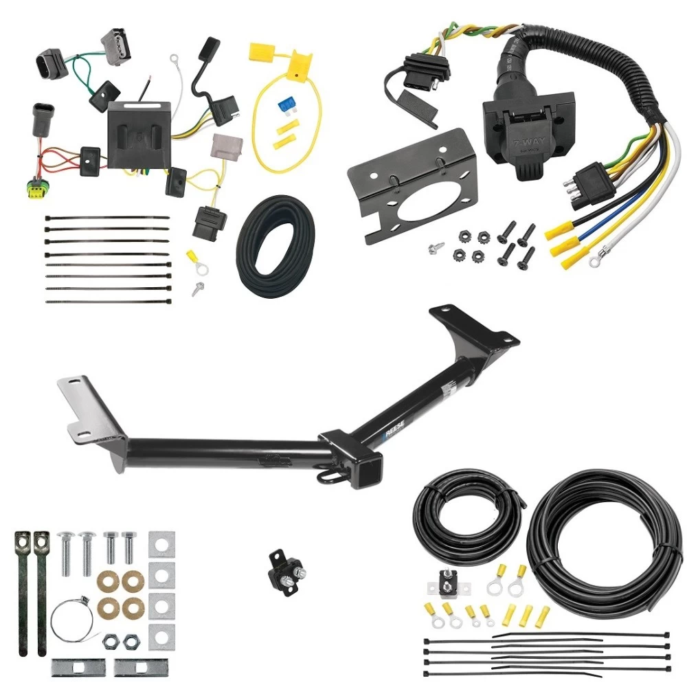 Trailer Hitch w/ 7-Way RV Wiring For 11-20 Dodge Journey w/ LED Taillights Class 3 2" Receiver Reese