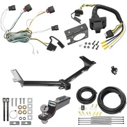 Trailer Hitch Tow Package w/ 7-Way RV Wiring For 10-10 Dodge Journey All Models w/ 2" Drop Mount 2" Ball Class 3 2" Receiver Reese