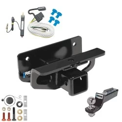 Tow Package For 03-24 Dodge RAM 1500 03-10 2500 3500 Trailer Hitch w/ Wiring 2" Drop Mount 2" Ball 2" Receiver Reese