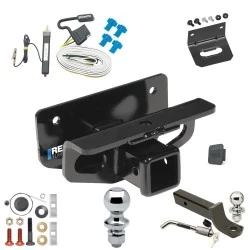 Ultimate Tow Package For 03-24 Dodge RAM 1500 03-10 2500 3500 Trailer Hitch w/ Wiring 2" Drop Mount Dual 2" and 1-7/8" Ball Lock Bracket Cover 2" Receiver Reese