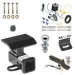 Ultimate Tow Package For 09-11 Volkswagen Tiguan All Models Trailer Hitch w/ Wiring 2" Drop Mount Dual 2" and 1-7/8" Ball Lock Bracket Cover 2" Receiver Reese