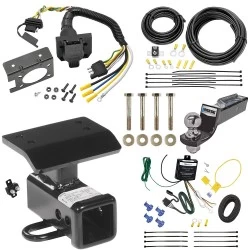 Trailer Hitch Tow Package w/ 7-Way RV Wiring For 09-11 Volkswagen Tiguan All Models w/ 2" Drop Mount 2" Ball Class 3 2" Receiver Reese