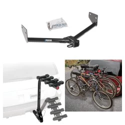 Trailer Hitch w/ 4 Bike Rack For 03-11 Honda Element All Models Approved for Recreational & Offroad Use Carrier for Adult Woman or Child Bicycles Foldable