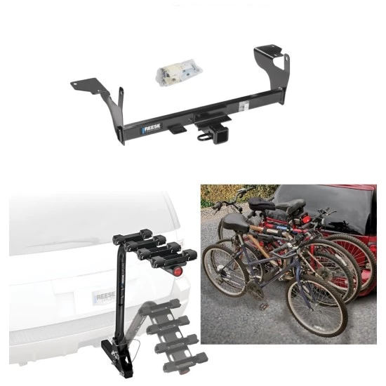 Trailer Hitch w/ 4 Bike Rack For 10-17 Volvo XC60 Approved for Recreational & Offroad Use Carrier for Adult Woman or Child Bicycles Foldable
