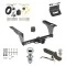 Ultimate Tow Package For 10-14 Subaru Legacy All Models Trailer Hitch w/ Wiring 2" Drop Mount Dual 2" and 1-7/8" Ball Lock Bracket Cover 2" Receiver Reese