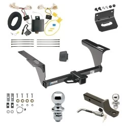 Ultimate Tow Package For 15-19 Subaru Legacy All Models Trailer Hitch w/ Wiring 2" Drop Mount Dual 2" and 1-7/8" Ball Lock Bracket Cover 2" Receiver Reese