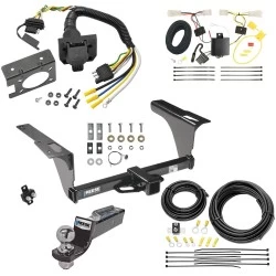 Trailer Hitch Tow Package w/ 7-Way RV Wiring For 10-14 Subaru Legacy All Models w/ 2" Drop Mount 2" Ball Class 3 2" Receiver Reese