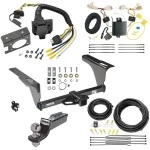 Trailer Hitch Tow Package w/ 7-Way RV Wiring For 15-19 Subaru Legacy All Models w/ 2" Drop Mount 2" Ball Class 3 2" Receiver Reese