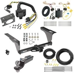Trailer Hitch Tow Package w/ 7-Way RV Wiring For 15-19 Subaru Legacy All Models w/ 2" Drop Mount 2" Ball Class 3 2" Receiver Reese