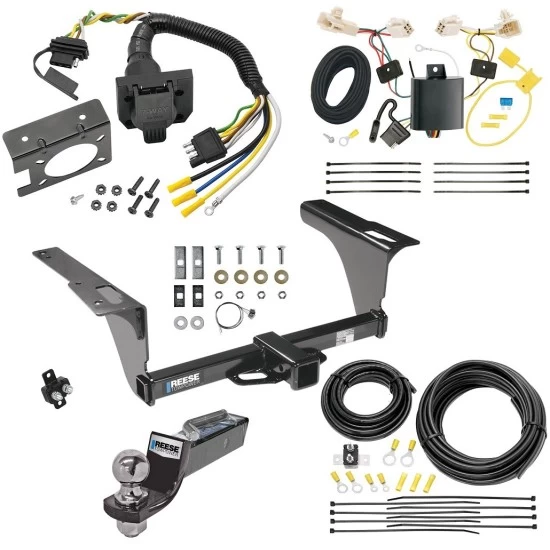 Trailer Hitch Tow Package w/ 7-Way RV Wiring For 15-19 Subaru Legacy All Models w/ 2" Drop Mount 2" Ball Class 3 2" Receiver Reese
