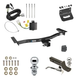 Ultimate Tow Package For 13-15 Lexus RX350 10-15 RX450h Trailer Hitch w/ Wiring 2" Drop Mount Dual 2" and 1-7/8" Ball Lock Bracket Cover 2" Receiver Reese