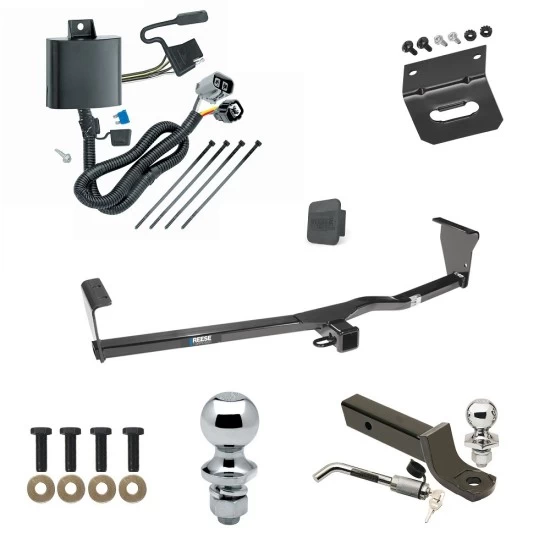 Ultimate Tow Package For 11-13 KIA Sorento V6 Models Trailer Hitch w/ Wiring 2" Drop Mount Dual 2" and 1-7/8" Ball Lock Bracket Cover 2" Receiver Reese