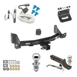 Ultimate Tow Package For 09-14 Ford F-150 10-14 F-150 Raptor Trailer Hitch w/ Wiring 2" Drop Mount Dual 2" and 1-7/8" Ball Lock Bracket Cover 2" Receiver Reese