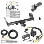 Trailer Hitch Tow Package w/ 7-Way RV Wiring For 14-21 Jeep Grand Cherokee 22-22 WK w/ 2" Drop Mount 2" Ball Class 3 2" Receiver Reese